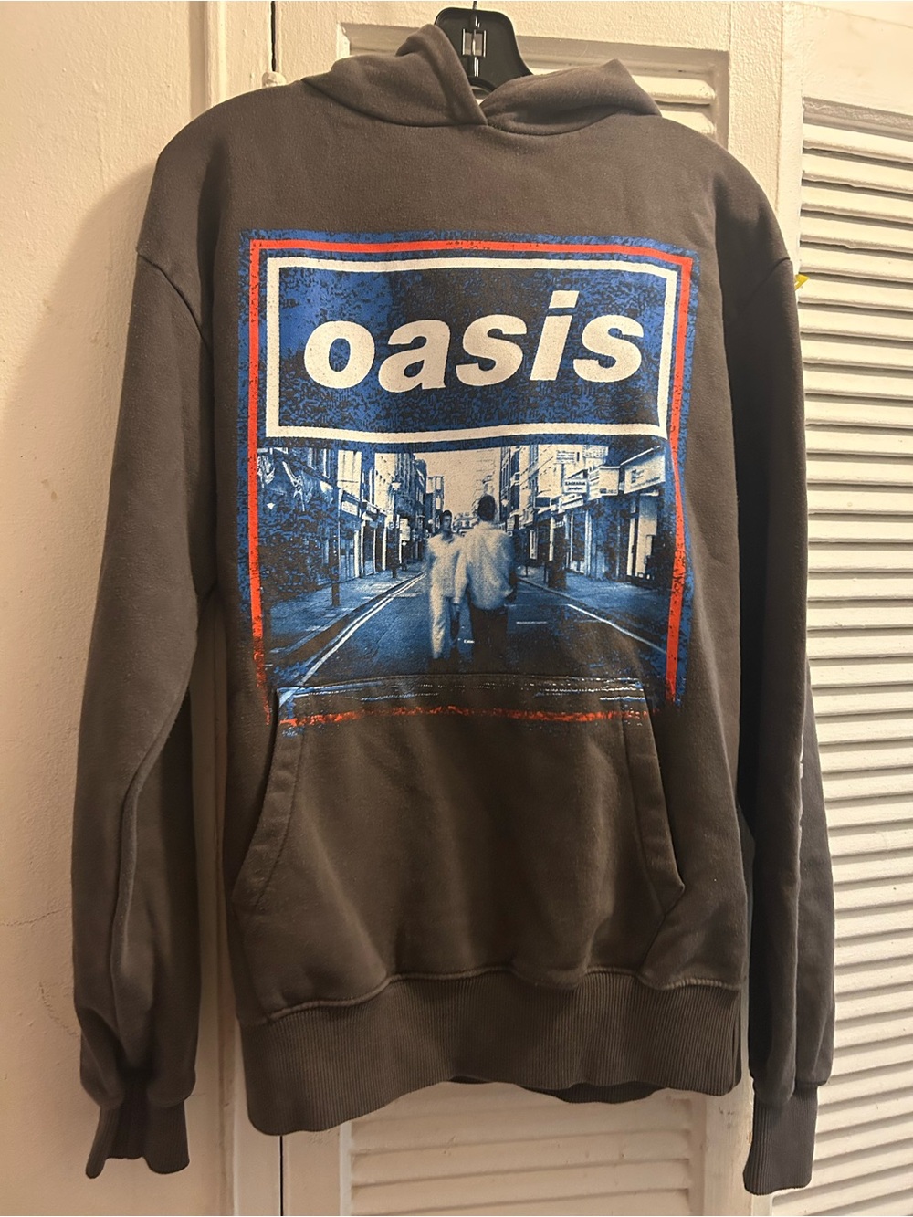 Oasis Whats The Story Blue Tone Pullover Hoodie Size XS